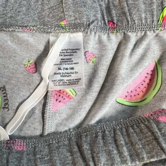 Joyspun Gray and Pink Pajama Set Watermelon Print, women’s XL - Picture 6 of 9